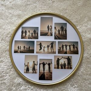 Gold Circular Photo Collage Frame